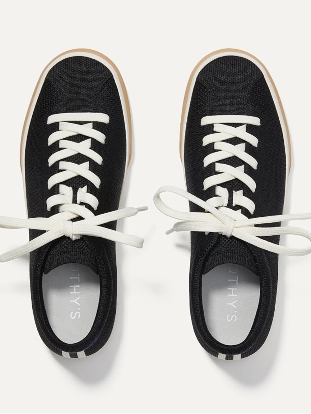 Rothy's Black laceup sneakers sz 7